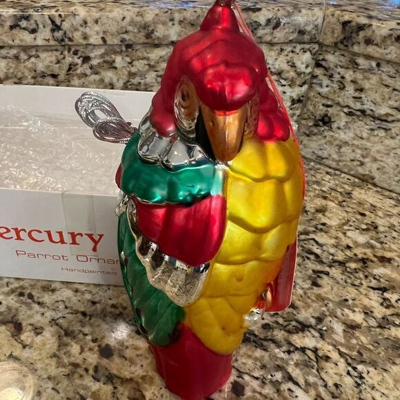 Dept 56 hand blown glass parrot ornament NEW - Picture 7 of 9
